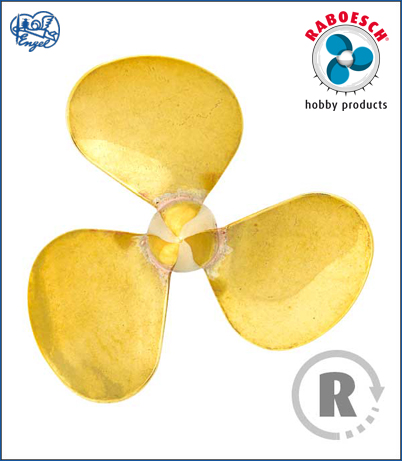 3-Blatt Wasserschraube Typ Dsp RECHTS 40mm M4 