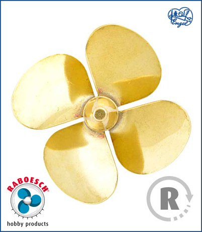 4-Blatt Wasserschraube D RECHTS 40mm M4 