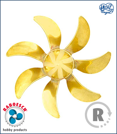 7-Blatt Sichelschraube RECHTS 58mm M5 