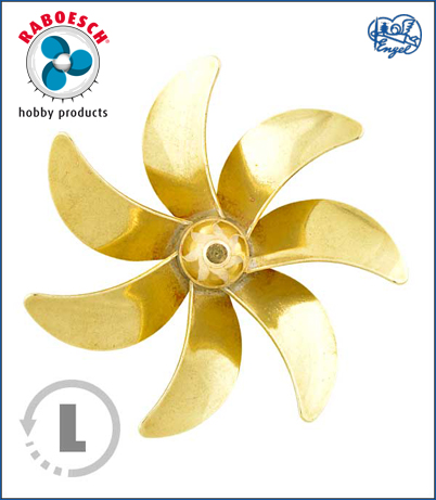 7-Blatt Sichelschraube LINKS 70mm M4 