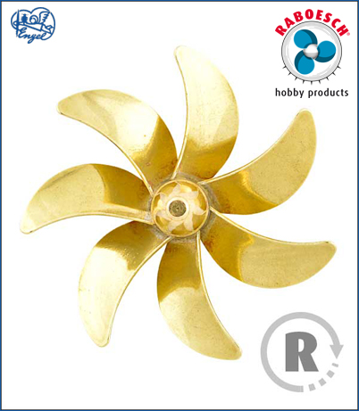 7-Blatt Sichelschraube RECHTS 60mm M4 