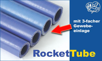 RocketTube Gewebe-Auspuffschlauch blau 24x100mm 