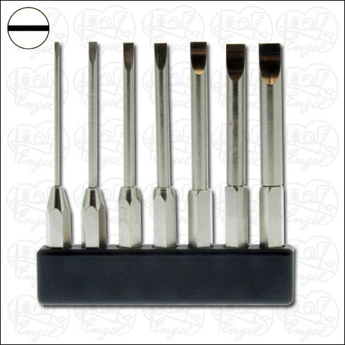 Mini-Bits slotted long, set of 7 