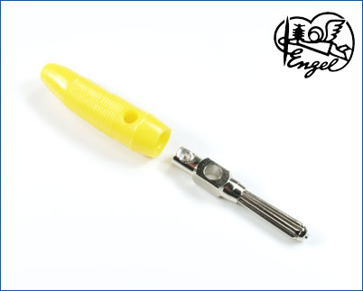 Büschelstecker 4 mm GELB Schraubanschluss 