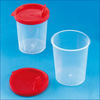 Mischbecher 125 ml mit Deckel, 10 Stk 