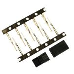 Servostecker-Bausatz Graupner/JR GOLD mit Stiftkontakten 5 Stück 